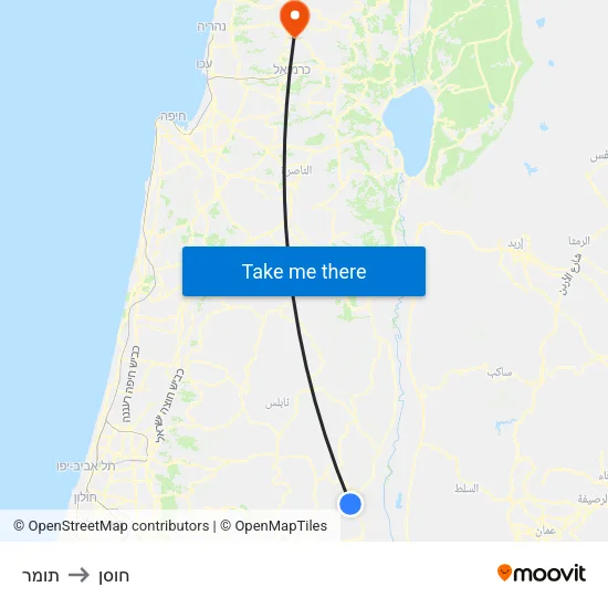 תומר to חוסן map