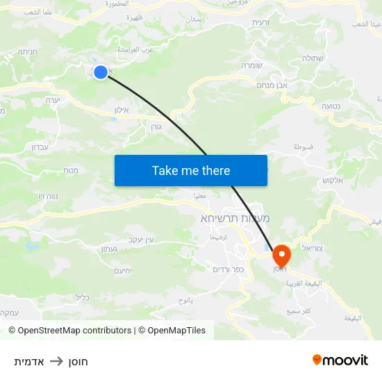 אדמית to חוסן map