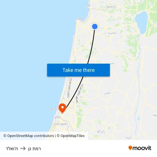 ח'ואלד to רמת גן map