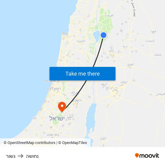 גשור to נחושה map