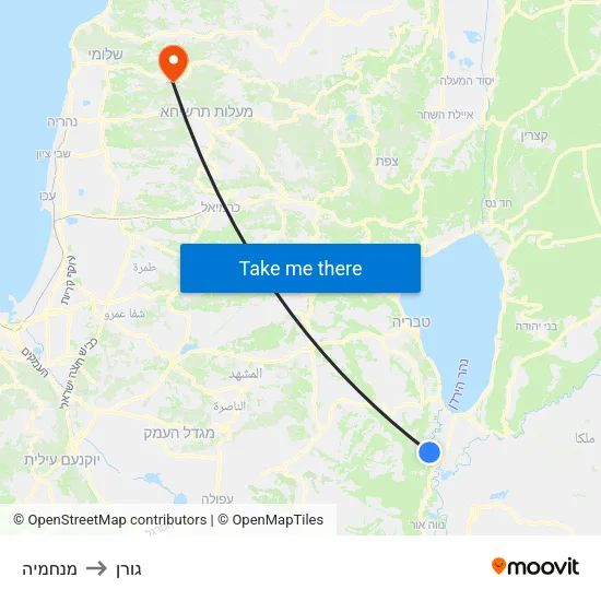 מנחמיה to גורן map