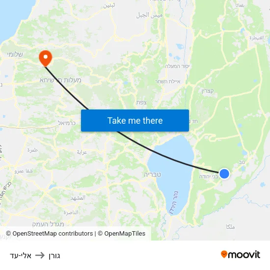 אלי-עד to גורן map