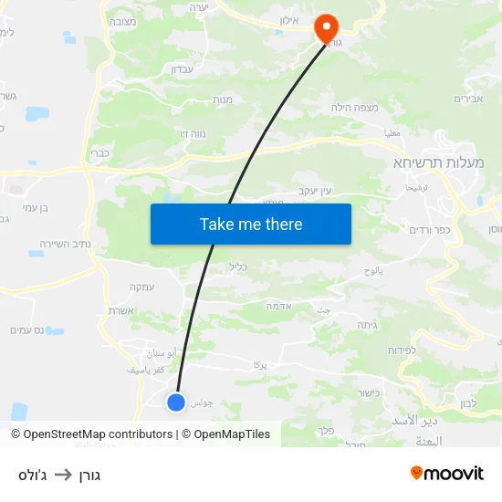 ג'ולס to גורן map