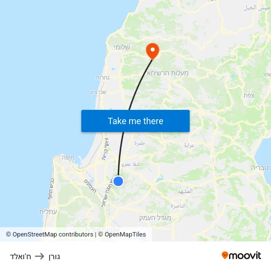 ח'ואלד to גורן map