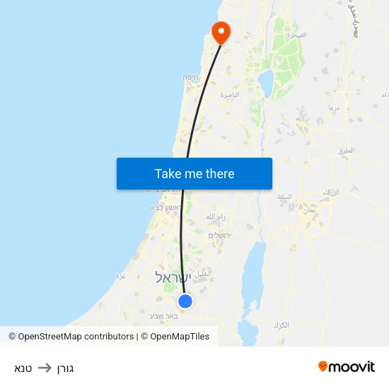 טנא to גורן map