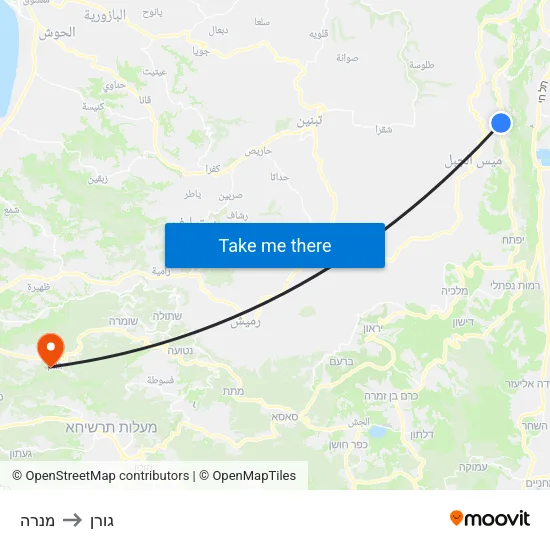 מנרה to גורן map
