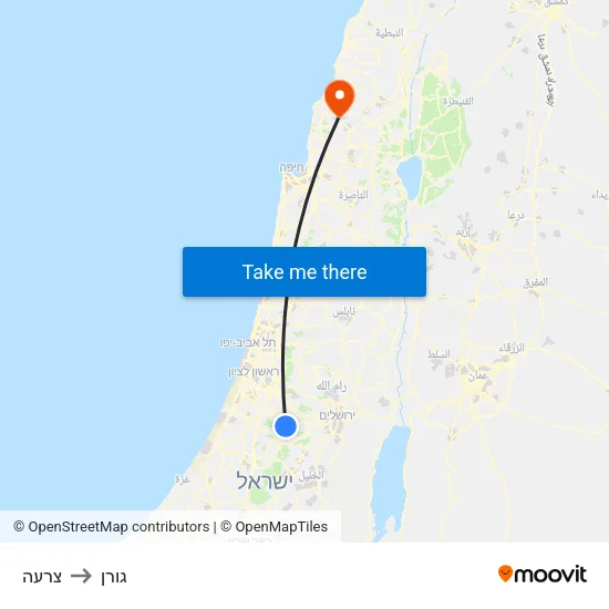 צרעה to גורן map