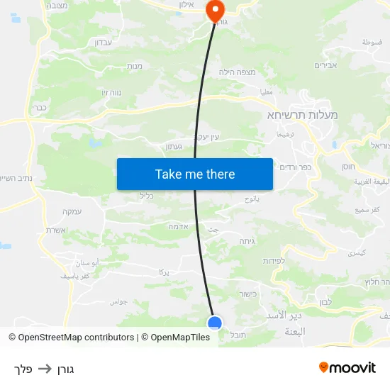 פלך to גורן map