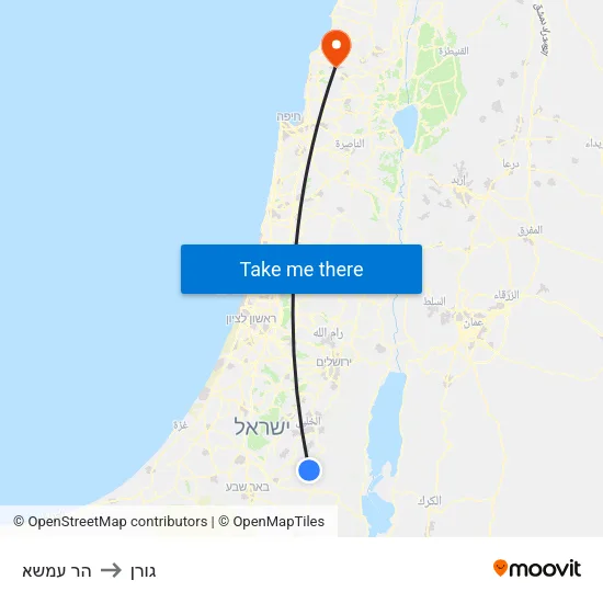 הר עמשא to גורן map