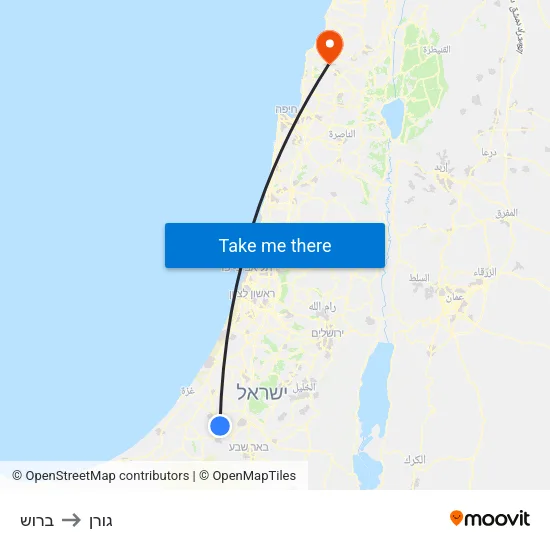 ברוש to גורן map