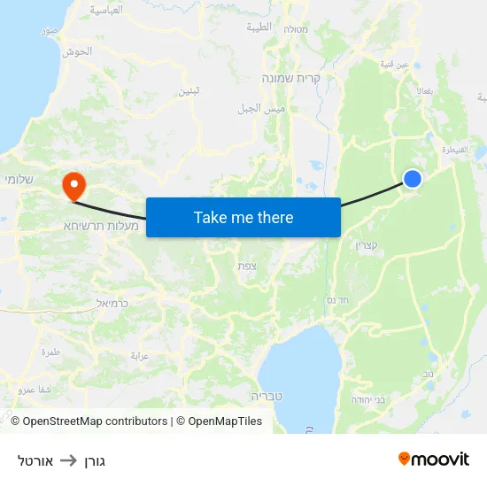 אורטל to גורן map