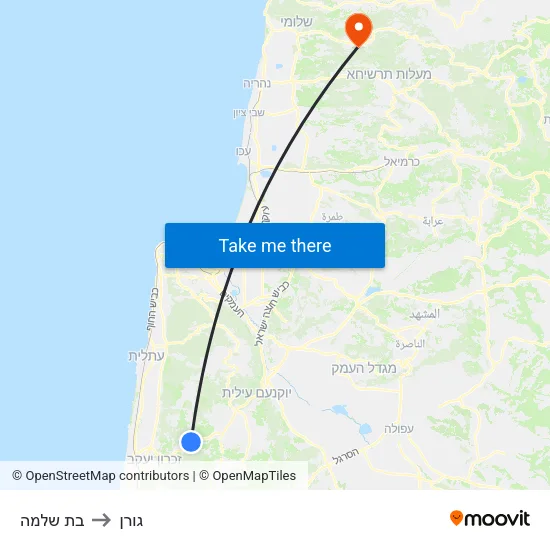 בת שלמה to גורן map