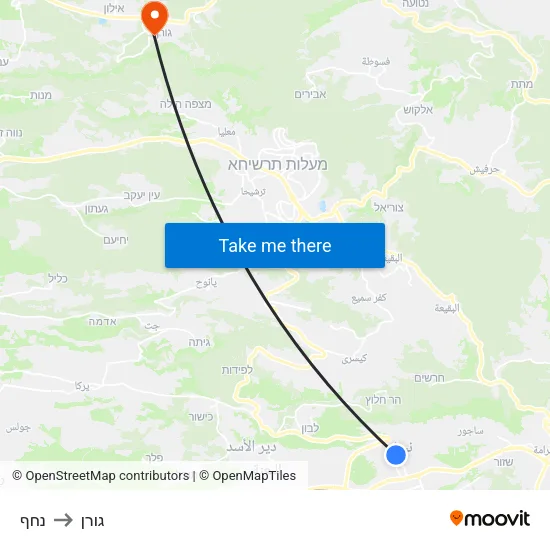 נחף to גורן map