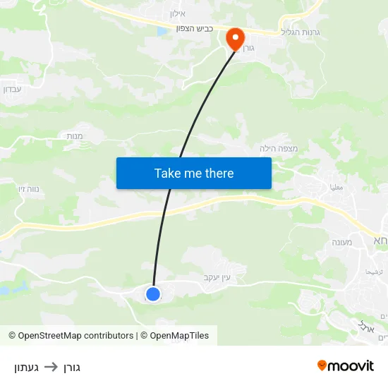 געתון to גורן map
