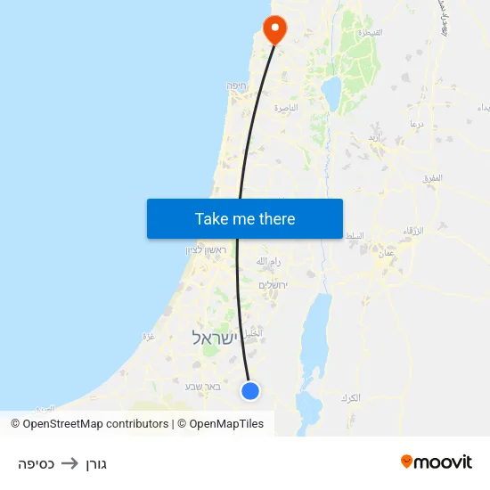 כסיפה to גורן map