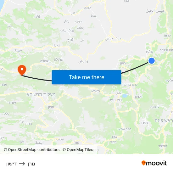 דישון to גורן map