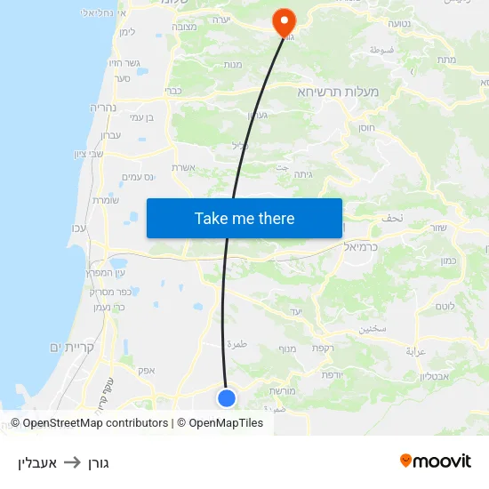 אעבלין to גורן map