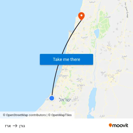 ארז to גורן map