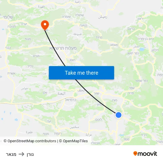 מגאר to גורן map