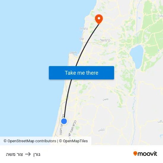 צור משה to גורן map