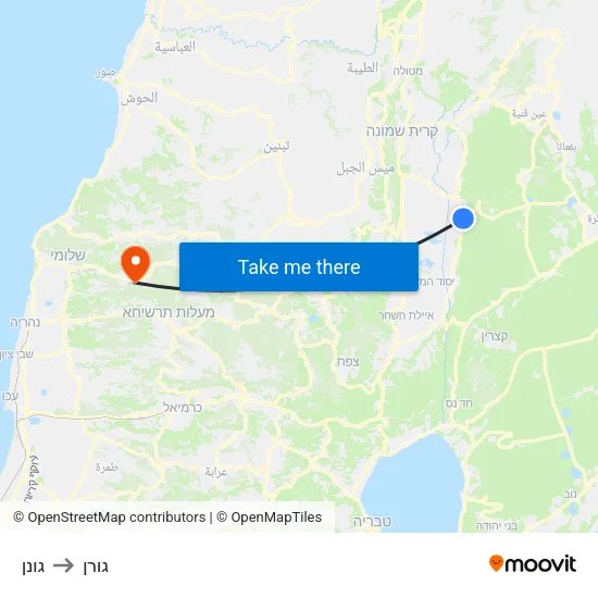 גונן to גורן map