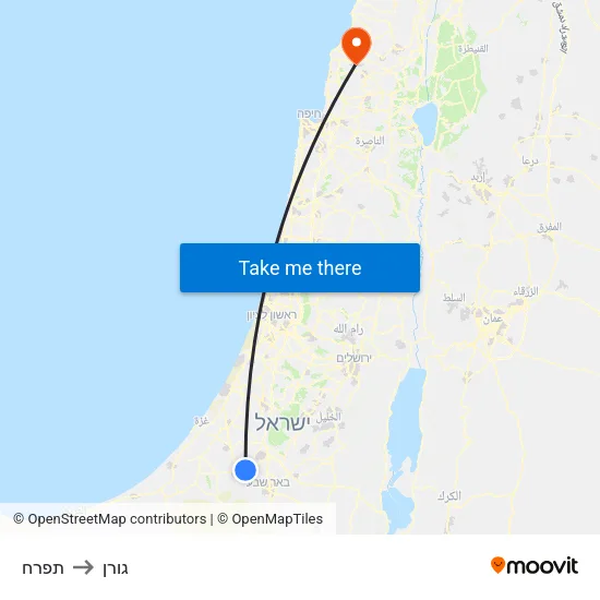 תפרח to גורן map