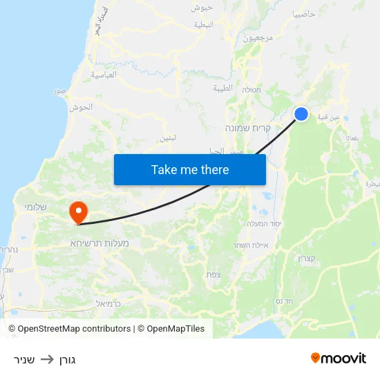 שניר to גורן map