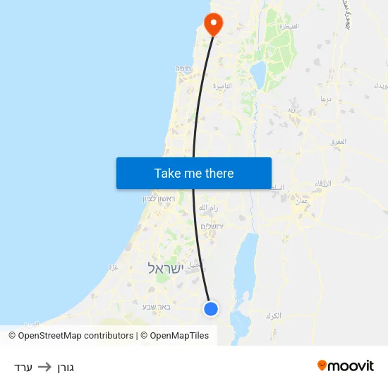 ערד to גורן map