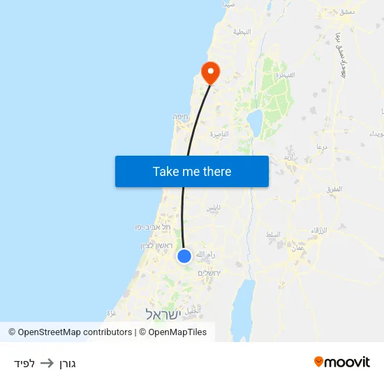 לפיד to גורן map
