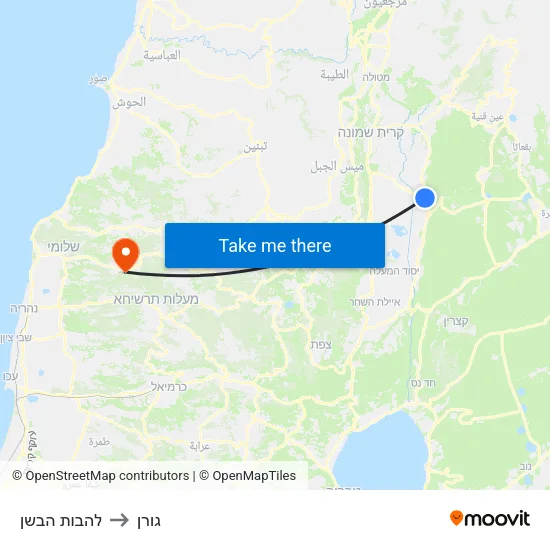 להבות הבשן to גורן map