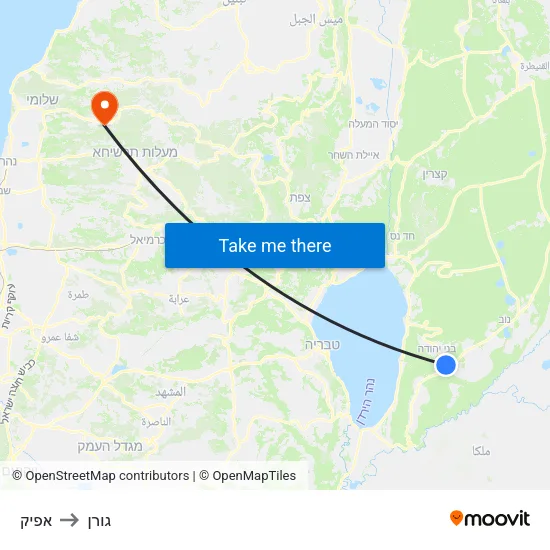 אפיק to גורן map