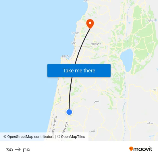 מגל to גורן map
