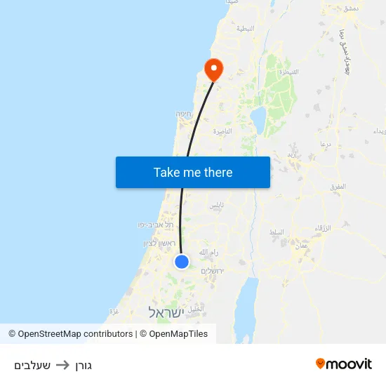 שעלבים to גורן map