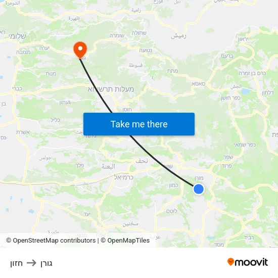 חזון to גורן map