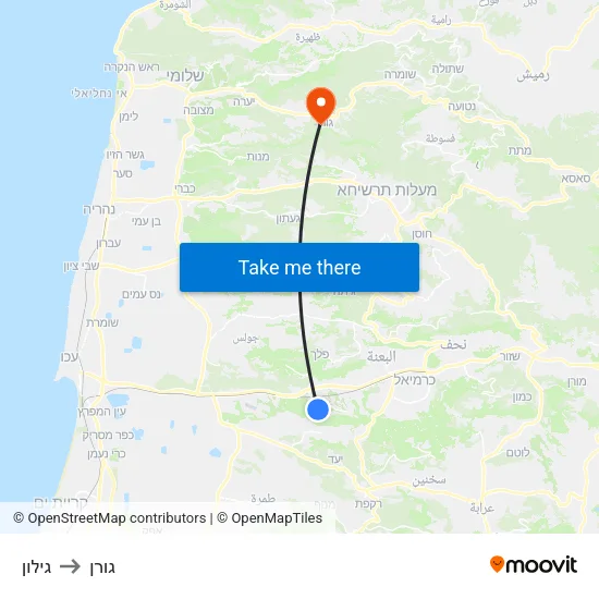 גילון to גורן map