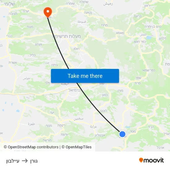 עיילבון to גורן map