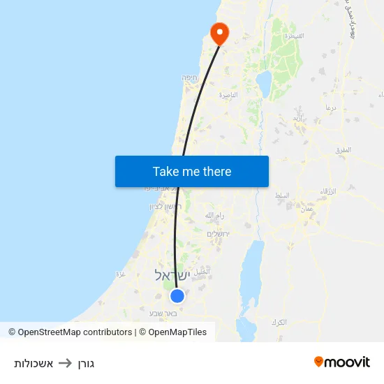 אשכולות to גורן map