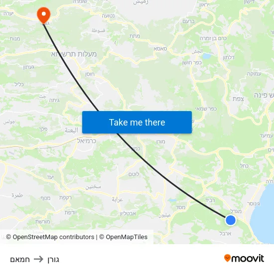 חמאם to גורן map