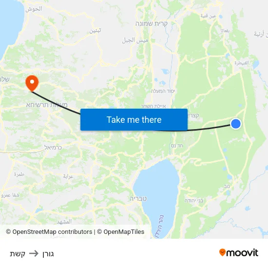 קשת to גורן map