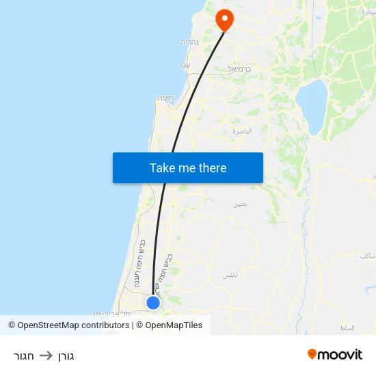 חגור to גורן map