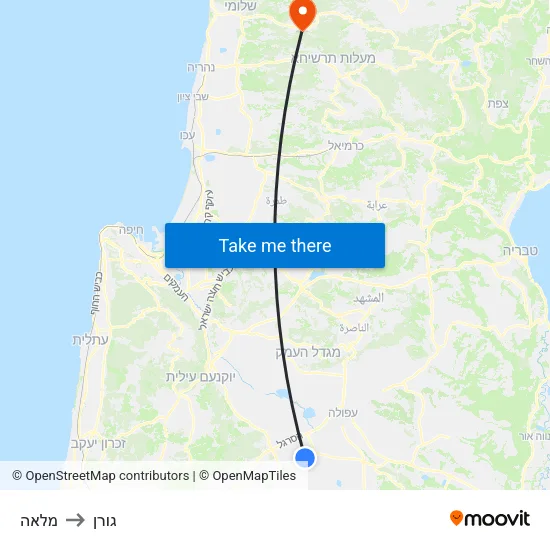 מלאה to גורן map