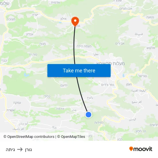 גיתה to גורן map