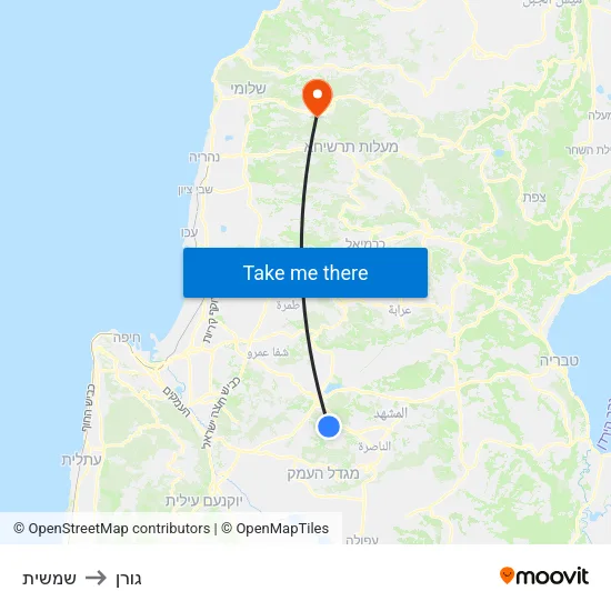 שמשית to גורן map
