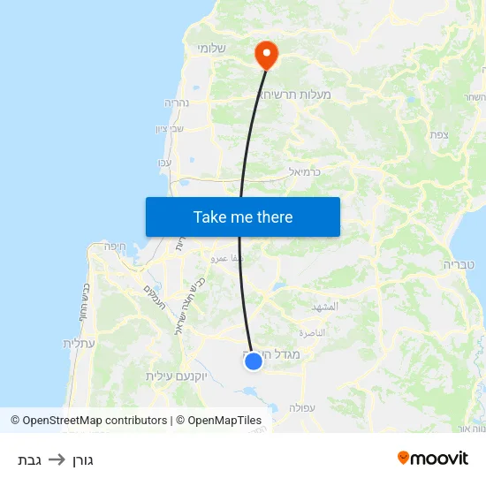 גבת to גורן map