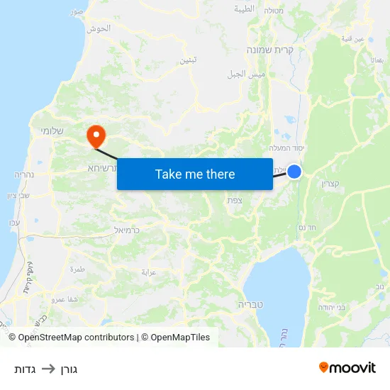 גדות to גורן map