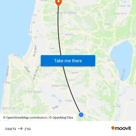 גדעונה to גורן map