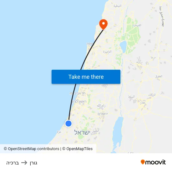 ברכיה to גורן map
