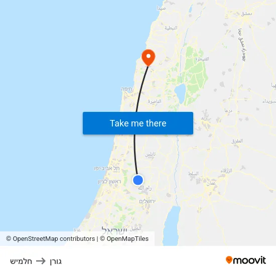 חלמיש to גורן map