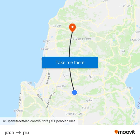 חנתון to גורן map