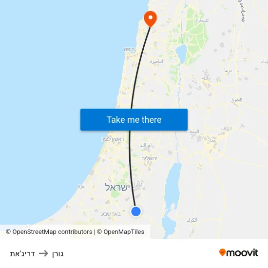 דריג'את to גורן map